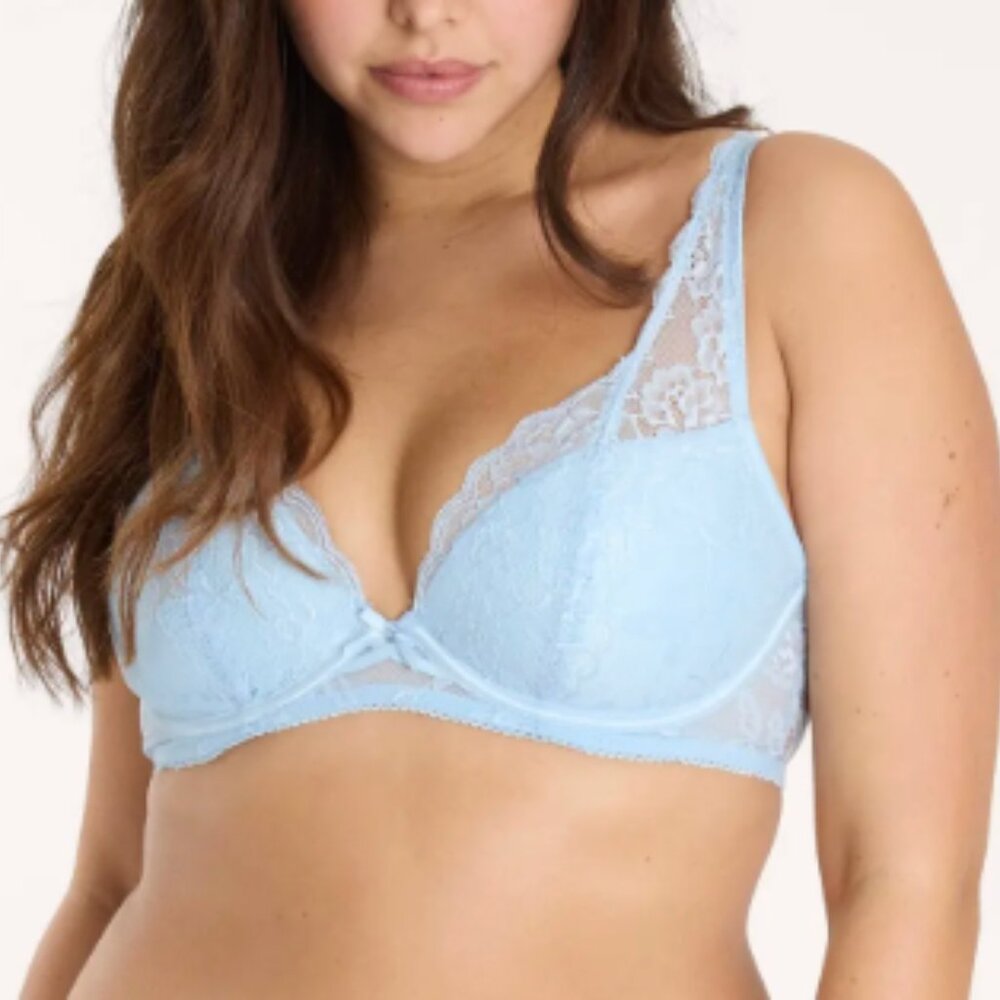 Light Blue Lace Underwire Bra - Women's Intimates - Picture 4 of 11